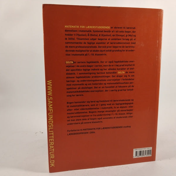 Matematik for lærerstuderende. Delta - Fagdidaktik af Jeppe Skott, Kristine Jess og Hans Christian Hansen